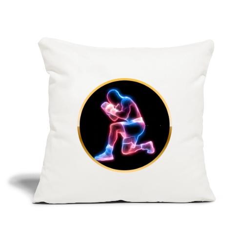 Neon Boxing Focus - Throw Pillow Cover 17.5” x 17.5”