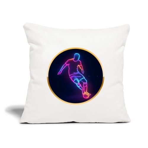 Soccer: Neon Golden Goal - Throw Pillow Cover 17.5” x 17.5”