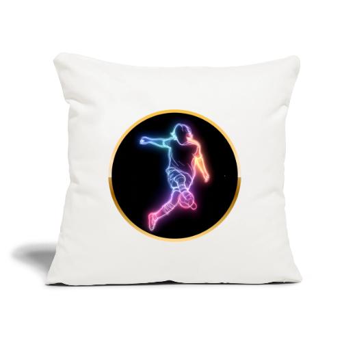 Soccer: Neon Goal Fusion - Throw Pillow Cover 17.5” x 17.5”