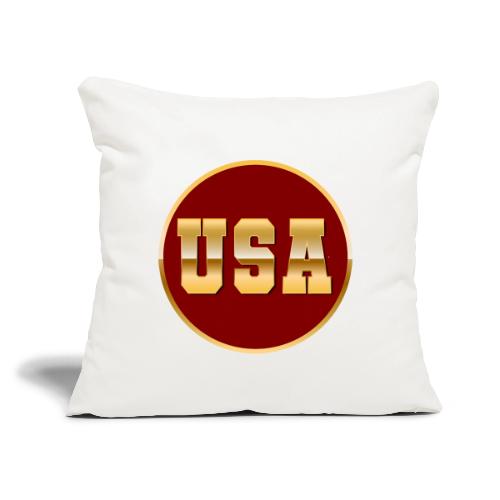Golden USA Seal - Throw Pillow Cover 17.5” x 17.5”