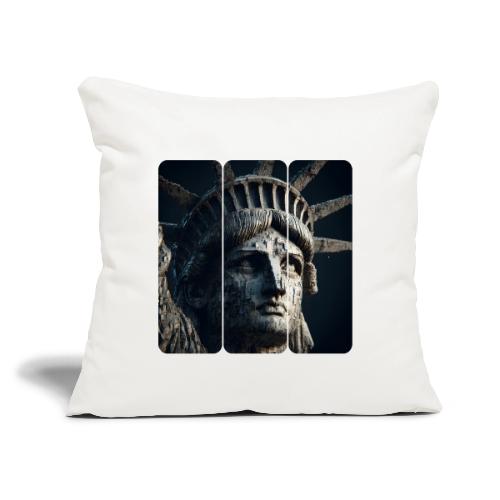 USA: Liberty in Shadows - Throw Pillow Cover 17.5” x 17.5”