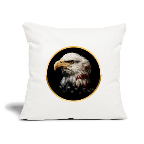 America: Golden Freedom Crest - Throw Pillow Cover 17.5” x 17.5”