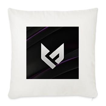 Geometric Monogram Glyph - Throw Pillow Cover 17.5” x 17.5” - natural white - Front