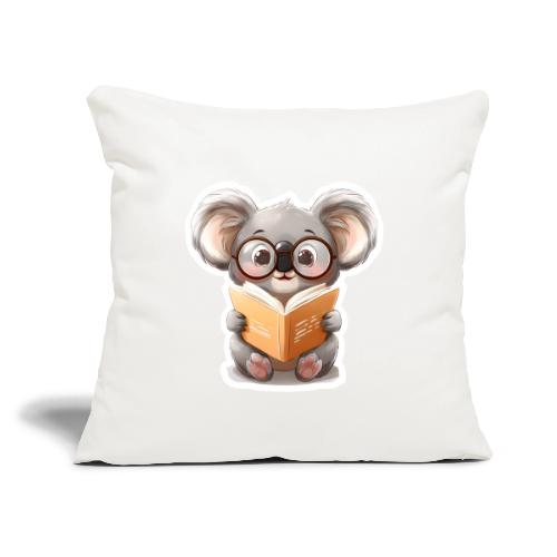 Gamer Koala Reading Strategy Book - Throw Pillow Cover 17.5” x 17.5”
