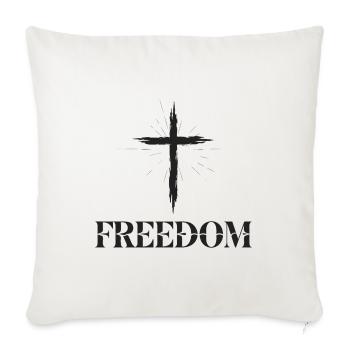 minimal-rustic-cross-made-of-wood-texture-with- - Throw Pillow Cover 17.5” x 17.5” - natural white - Front