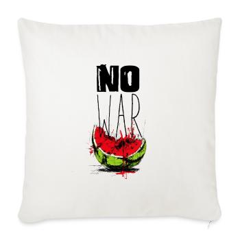 Peace for All – Anti‑War Humanitarian Design - Throw Pillow Cover 17.5” x 17.5” - natural white - Front