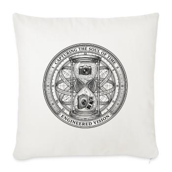 ChronoLens Gear Circle - Throw Pillow Cover 17.5” x 17.5” - natural white - Front