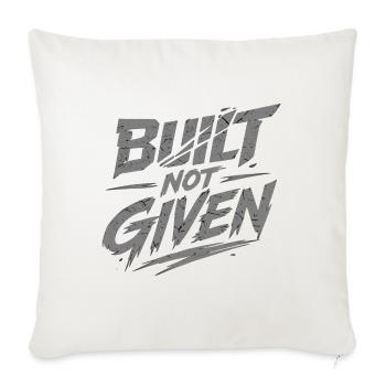 Not Given Graffiti Edge - Throw Pillow Cover 17.5” x 17.5” - natural white - Front