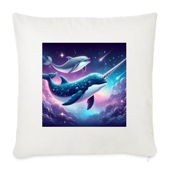 Nebula Pod - Throw Pillow Cover 17.5” x 17.5” - natural white - Front