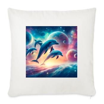 Nebula Team - Throw Pillow Cover 17.5” x 17.5” - natural white - Front