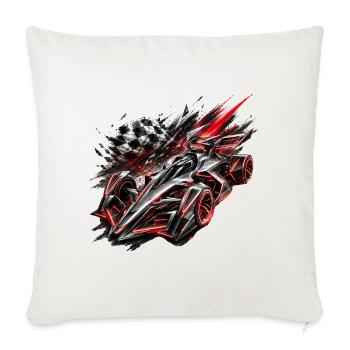 Nebula Racer Neon Velocity - Throw Pillow Cover 17.5” x 17.5” - natural white - Front