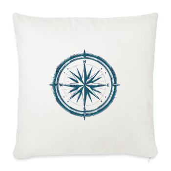 Celestial Compass Constellation T-Shirt - Throw Pillow Cover 17.5” x 17.5” - natural white - Front