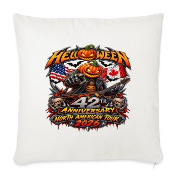 Pumpkin Metal 42nd Anniversary Tour - Throw Pillow Cover 17.5” x 17.5” - natural white - Front