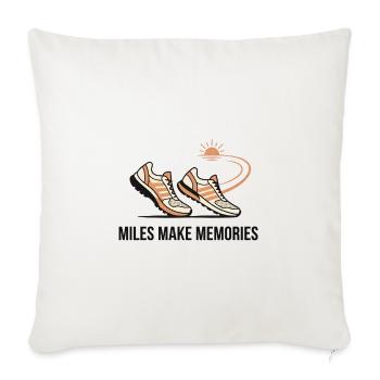 Miles Make Memories Sneakers Sunset - Throw Pillow Cover 17.5” x 17.5” - natural white - Front
