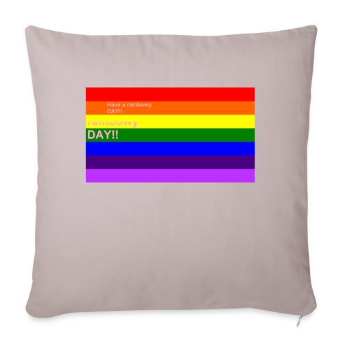 rainbowy day - Throw Pillow Cover 17.5” x 17.5”