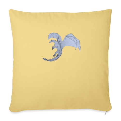 Gray Dragon - Throw Pillow Cover 17.5” x 17.5”