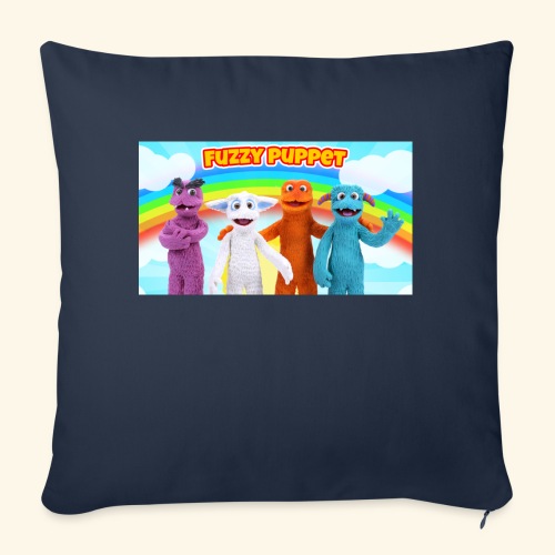 Fuzzy Characters - Throw Pillow Cover 17.5” x 17.5”