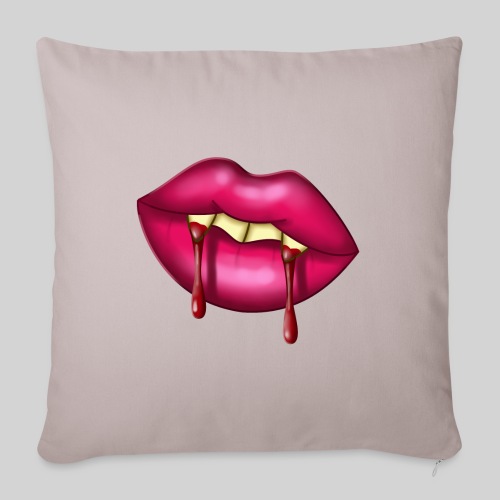 Bloody Lips - Throw Pillow Cover 17.5” x 17.5”