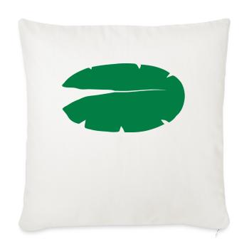 Silhouette water lily - Throw Pillow Cover 17.5” x 17.5” - natural white - Front