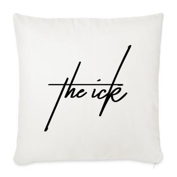 Catching the Ick - Throw Pillow Cover 17.5” x 17.5” - natural white - Front