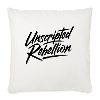 Unscripted Rebellion - Throw Pillow Cover 17.5” x 17.5” - natural white - Front