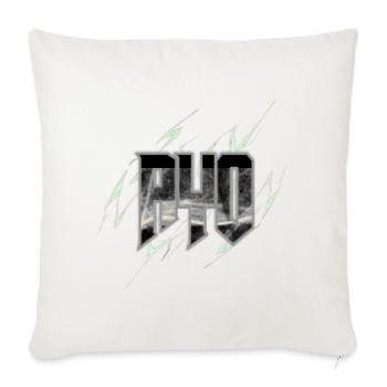 Electric WU Glyph with Lightning - Throw Pillow Cover 17.5” x 17.5” - natural white - Front