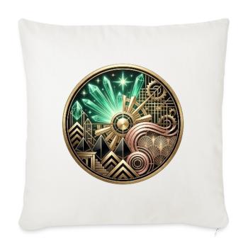 Crystal Gear Cosmos - Throw Pillow Cover 17.5” x 17.5” - natural white - Front