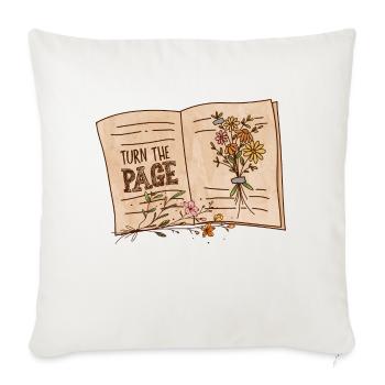 Turn the page sublimation - Throw Pillow Cover 17.5” x 17.5” - natural white - Front