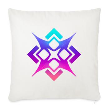 Prismatic Star Glyph - Throw Pillow Cover 17.5” x 17.5” - natural white - Front