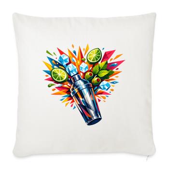 Citrus Shaker Burst - Throw Pillow Cover 17.5” x 17.5” - natural white - Front