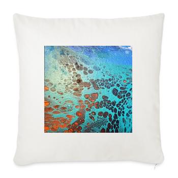 Aqua Cell Burst - Throw Pillow Cover 17.5” x 17.5” - natural white - Front