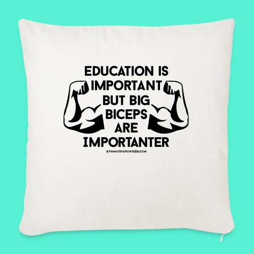Big Biceps Importanter Gym Motivation - Throw Pillow Cover 17.5” x 17.5”