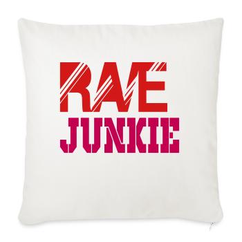 rave junkie - Throw Pillow Cover 17.5” x 17.5” - natural white - Front