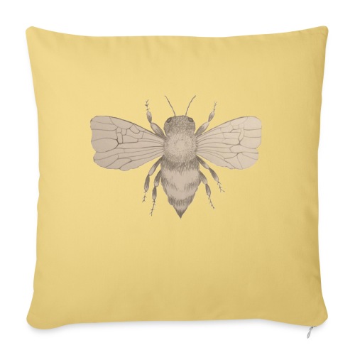 Bee - Throw Pillow Cover 17.5” x 17.5”