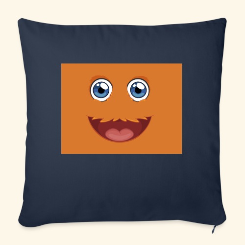 Fuzzy Face Orange - Throw Pillow Cover 17.5” x 17.5”