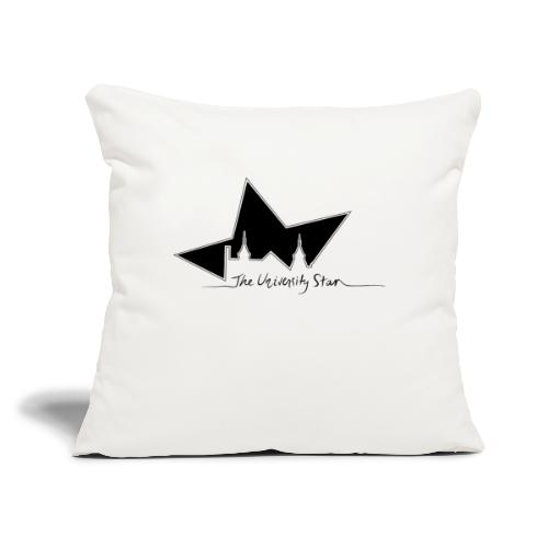 Old Main Outline Black - Throw Pillow Cover 17.5” x 17.5”