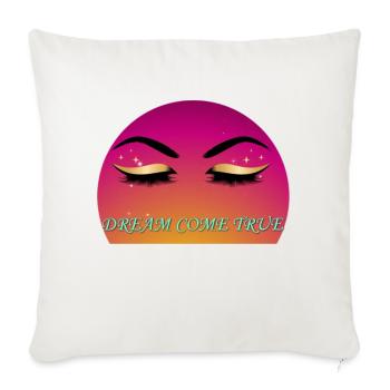Dream - Throw Pillow Cover 17.5” x 17.5” - natural white - Front