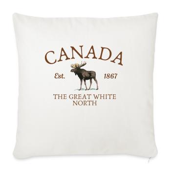 Canada - Throw Pillow Cover 17.5” x 17.5” - natural white - Front