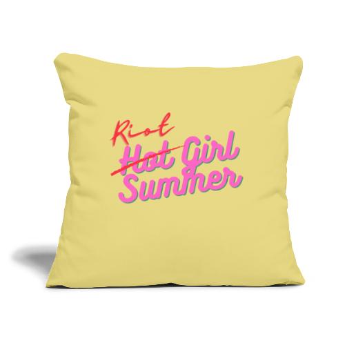 Riot Girl Summer - Throw Pillow Cover 17.5” x 17.5”