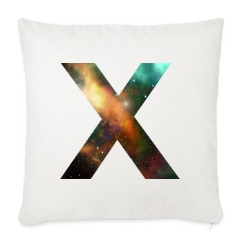 Nebula X Cosmic Cross - Throw Pillow Cover 17.5” x 17.5” - natural white - Front