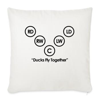 Ducks Fly Together - Throw Pillow Cover 17.5” x 17.5” - natural white - Front