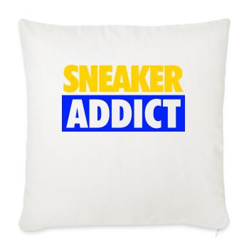 sneaker addict warriors - Throw Pillow Cover 17.5” x 17.5” - natural white - Front