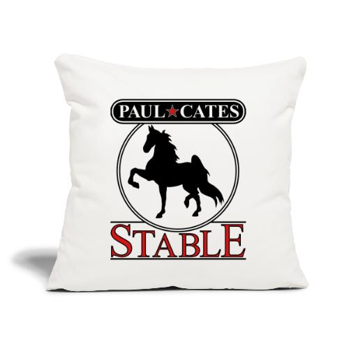 Paul Cates Stable logo - Throw Pillow Cover 17.5” x 17.5”
