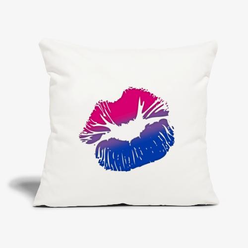 Bisexual Big Kissing Lips - Throw Pillow Cover 17.5” x 17.5”