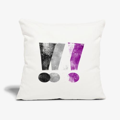 Asexual Pride Exclamation Points - Throw Pillow Cover 17.5” x 17.5”