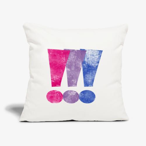 Bisexual Pride Exclamation Points - Throw Pillow Cover 17.5” x 17.5”