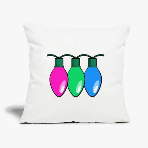 Polysexual Pride Christmas Lights - Throw Pillow Cover 17.5” x 17.5”