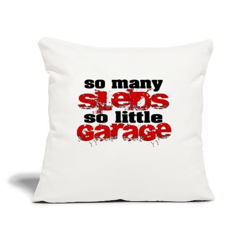 So Many Sleds - Throw Pillow Cover 17.5” x 17.5”