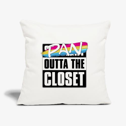 Pan Outta the Closet - Pansexual Pride - Throw Pillow Cover 17.5” x 17.5”