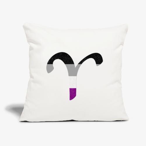 Asexual Aries Pride Flag Zodiac Sign - Throw Pillow Cover 17.5” x 17.5”